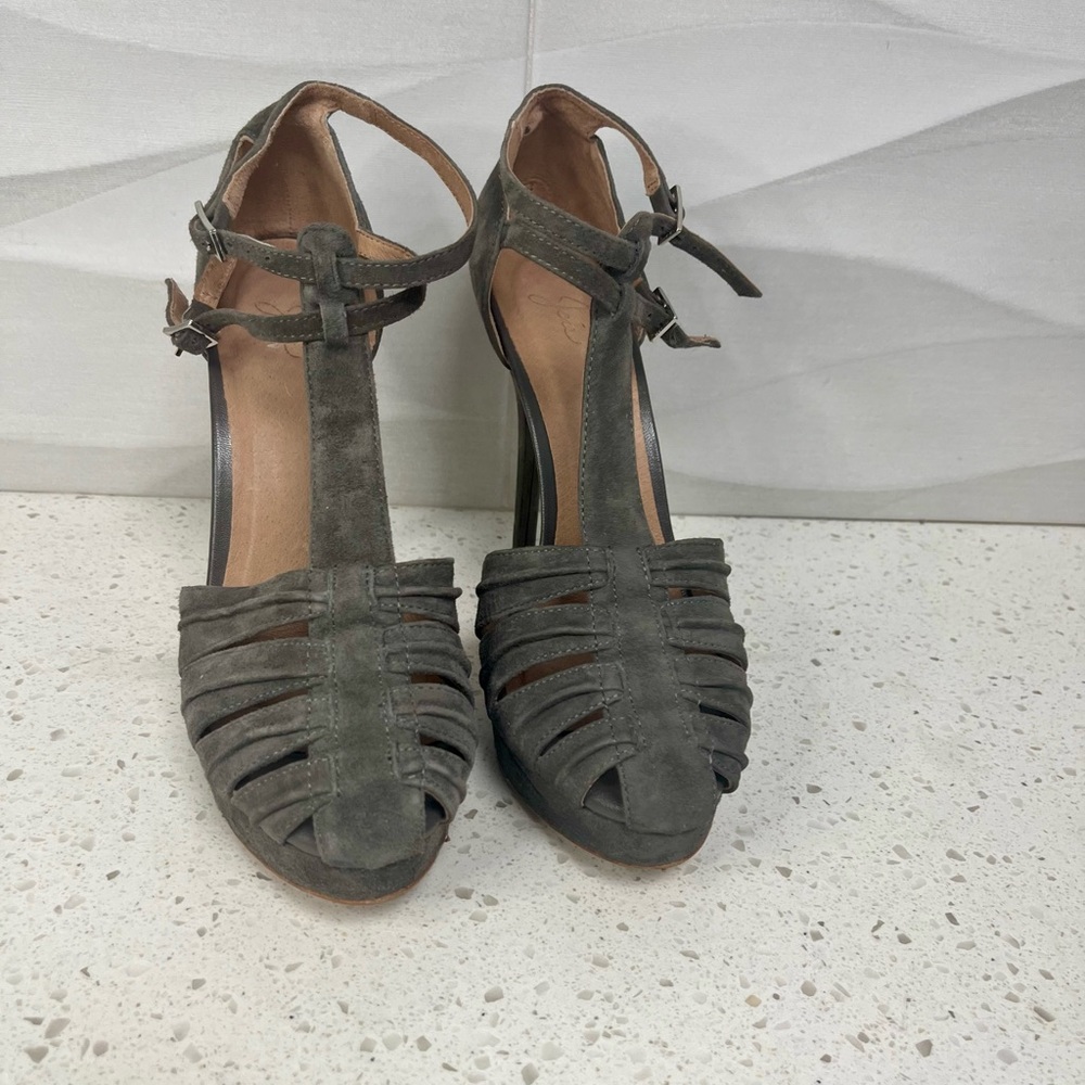JOIE EUR 39 US 7.5โ M Rexanne Gray Suede Platform Stiletto Ultra Hi Heels Shoes